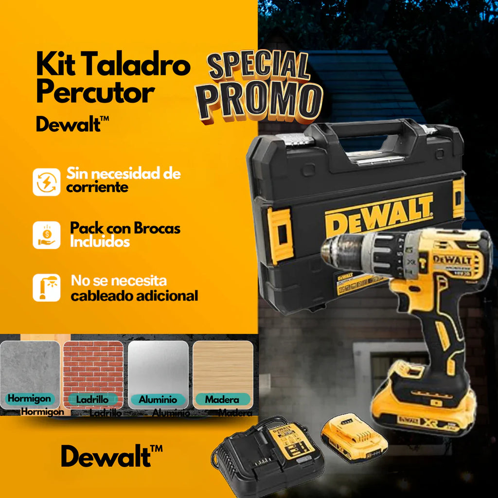 Taladro Percutor tipo Dewalt
