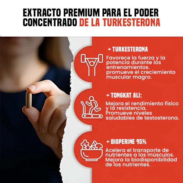 TURKESTERONE Eleva tus ganancias musculares como una FIERA — 100% Natural